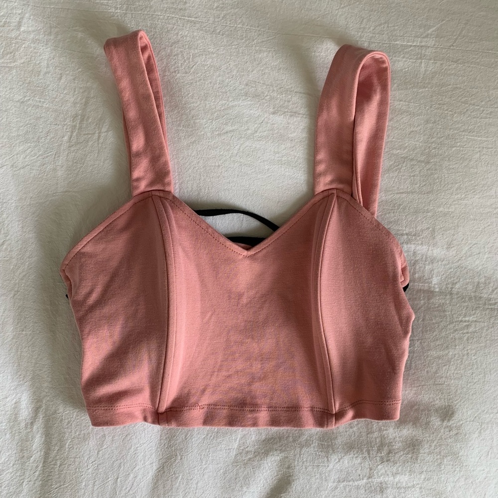 Pink Strap-back Crop Top